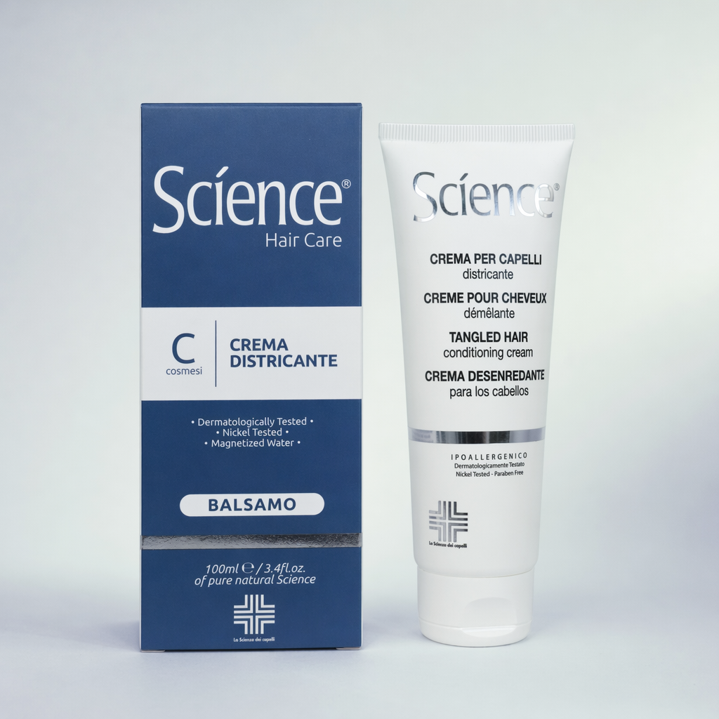 Krem odżywczy do włosów Science 100 ml – tubka z kartonikiem na jasnym tle
