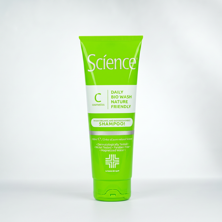 Szampon Science EKO 100 ml – tubka na jasnym tle